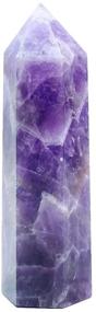 img 4 attached to 💎 Runyangshi Dream Amethyst Healing Crystal Wands - 3.3"-3.5" Height, 6 Faceted Prism Wand - Reiki Chakra Stone - Natural Quartz