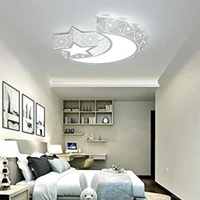 img 3 attached to 🌙✨ Contemporary LED Flush Mount Ceiling Light Chandeliers in Moon Star Shape – Perfect for Living Room, Bedroom and Kids Room