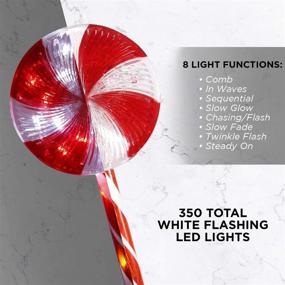 img 1 attached to 🎄 Alpine Corporation COR114T-3 Candy Cane Pathway LED Lights - Decorative Winter Christmas Lights for Front Yard, Red and White - Set of 3 Holiday Décor