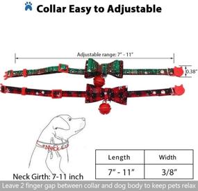 img 2 attached to 2 Pack of Small Pet Collars with Breakaway Feature, Bowtie, and Bell - Enhancing Outdoor Safety and Adjustable Function