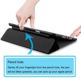 img 1 attached to 📱 SIWENGDE Apple iPad 9.7 Case 2018/2017 with Pencil Holder – Slim Silicone Smart Cover