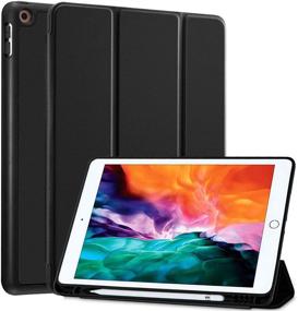 img 4 attached to 📱 SIWENGDE Apple iPad 9.7 Case 2018/2017 with Pencil Holder – Slim Silicone Smart Cover