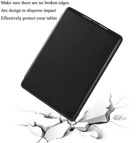 img 3 attached to 📱 SIWENGDE Apple iPad 9.7 Case 2018/2017 with Pencil Holder – Slim Silicone Smart Cover