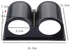 img 3 attached to 🚘 ESUPPORT Carbon Fiber 2" 52mm Heavy Duty Universal Two Hole Dash Dashboard Car Gauge Pod Mount Holder - Ultimate Car Interior Accessory for Secure Gauge Display and Easy Installation