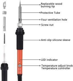 img 2 attached to 🔥 Complete 96-Piece Wood Burning Kit: Pyrography Pen Soldering Iron Tool with Creative DIY Wooden Kits - Carving, Embossing, Soldering Tips, and Carrying Case Included