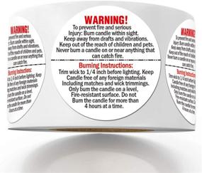 img 4 attached to Warning Stickers Container Melting Votives