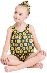 img 1 attached to 🏊 Adjustable Buoyancy Floatation Swimsuit for Kids - One Piece Swimwear with Swim Vest - Suitable for Boys and Girls