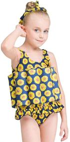 img 3 attached to 🏊 Adjustable Buoyancy Floatation Swimsuit for Kids - One Piece Swimwear with Swim Vest - Suitable for Boys and Girls