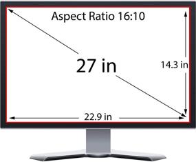 img 2 attached to 🇷🇺 Защитная пленка для ноутбука высокого качества 27 дюймов | Премиум защита от синего света и бликов | Соотношение сторон 16:09
