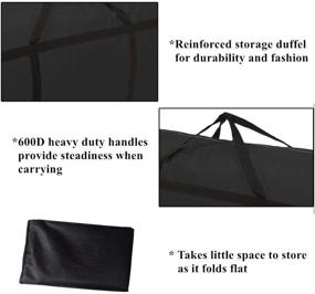 img 1 attached to 🛍️ KXF 180L Extra Large Waterproof Black Storage Bags with Handles - Durable Carry Bags for Under Bed Storage, Travel, Moving, Decorations, Gym, School - 100x60x30cm