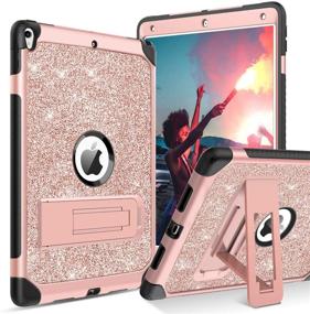 img 4 attached to 📱 BENTOBEN iPad Air (3rd Gen) 10.5" 2019 Case: Glitter Sparkly 3-Layer Hybrid Protective Cover, Rose Gold