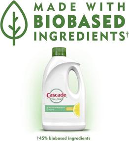 img 1 attached to Cascade Free & Clear Lemon Essence Dishwasher Detergent Gel - 2 Count (60 fl oz ea)