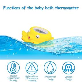 img 3 attached to Doli Yearning Digital Baby Thermometer Bath Thermometer: A Essential Safety Product for Kids' Bathroom – Yellow Octopus, Dual Reading in Fahrenheit and Celsius, with Floating Feature