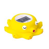 doli yearning digital baby thermometer bath thermometer: a essential safety product for kids' bathroom – yellow octopus, dual reading in fahrenheit and celsius, with floating feature logo