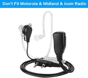 img 3 attached to 📻 TOMSENN Walkie Talkie Earpiece with Mic 2 Pin Acoustic Tube Headset Bundle - Compatible with Kenwood, Puxing, Wouxun, UV-5R, BF-888S - Pack of 10