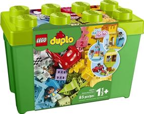 img 1 attached to 🧱 Набор кубиков LEGO DUPLO Classic Deluxe Brick Box 10914 - образовательная игрушка для детей от 18 месяцев и старше - включает коробку для хранения - 85 деталей.