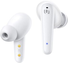 img 4 attached to 🎧 UGREEN HiTune T1 Беспроводные наушники: 4 микрофона, Bluetooth наушники с HiFi стерео, глубоким басом и шумоподавлением для четких звонков - сенсорное управление, влагозащита по стандарту USB-C белого цвета.