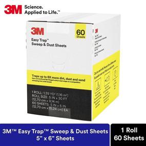 img 3 attached to 🧹 3M Easy Trap Sweep and Dust Sheets, 60-Sheet Roll, 5x6 Inches, Disposable Floor Duster, Superior Dirt & Dust Pick-up, Works on Dry/Wet Surfaces, Ideal for Hardwood Floors, 59032W