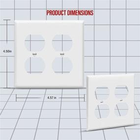 img 3 attached to 🔌 Enerlites 8822-W Outlet Wall Plate, 2-Gang Standard Size, White, Polycarbonate Thermoplastic Material