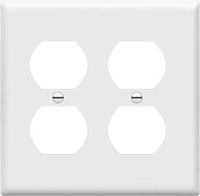 img 4 attached to 🔌 Enerlites 8822-W Outlet Wall Plate, 2-Gang Standard Size, White, Polycarbonate Thermoplastic Material