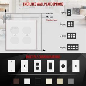 img 2 attached to 🔌 Enerlites 8822-W Outlet Wall Plate, 2-Gang Standard Size, White, Polycarbonate Thermoplastic Material
