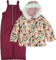 👶 carters heavyweight 2 piece skisuit snowsuit for baby girls: top-quality apparel and accessories logo