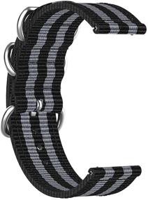 img 1 attached to 🎯 Corgeut Quick Release Nylon Watchband: Perfect Blend of Style and Convenience