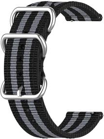 img 2 attached to 🎯 Corgeut Quick Release Nylon Watchband: Perfect Blend of Style and Convenience