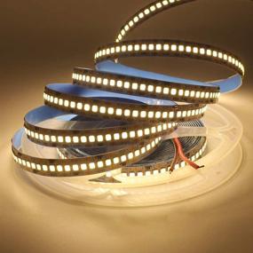 img 2 attached to 💡 XUNATA LED Strip Lights - High Density, Non-Waterproof 1200 LEDS, 16.4Ft - Warm White 3500K