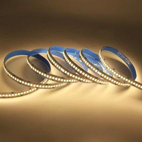 img 1 attached to 💡 XUNATA LED Strip Lights - High Density, Non-Waterproof 1200 LEDS, 16.4Ft - Warm White 3500K