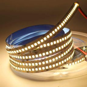 img 4 attached to 💡 XUNATA LED Strip Lights - High Density, Non-Waterproof 1200 LEDS, 16.4Ft - Warm White 3500K