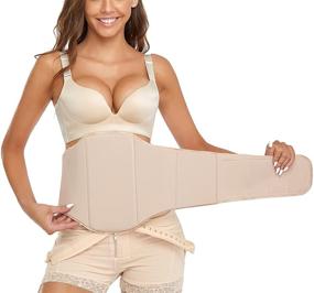 img 4 attached to 🩺 Post-Surgery 360 Liposuction Abdominal Board Wrap – Compressive Lipo Board for Flattening Abdomen, with Foams, Beige (One Size)