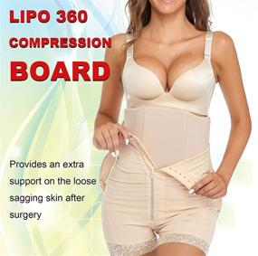 img 2 attached to 🩺 Post-Surgery 360 Liposuction Abdominal Board Wrap – Compressive Lipo Board for Flattening Abdomen, with Foams, Beige (One Size)