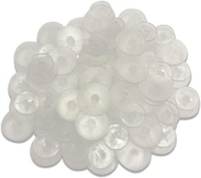 img 4 attached to 🔘 YEALQUE 500pcs Clear Plastic Transparent Buttons Buckles for Flat Shoe Charms Decorations DIY Crafts