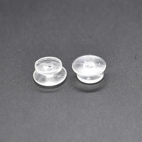 img 2 attached to 🔘 YEALQUE 500pcs Clear Plastic Transparent Buttons Buckles for Flat Shoe Charms Decorations DIY Crafts