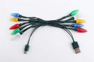 kbg led christmas light micro usb cable: usb & bulb charger, 50inch, 10led multicolor (micro usb-compatible) logo