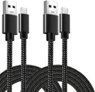 🔌 10-футовый быстрозарядный usb c-кабель для samsung galaxy s10/s9/s20/note 20/note10, прочный оплетенный зарядный шнур для lg v50/v40/g8, google pixel 5/4a/4/3a/3 логотип