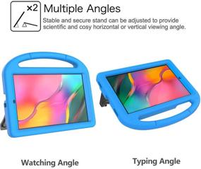 img 1 attached to BMOUO Kids Case for Samsung Galaxy Tab A 10.1 (2019) SM-T510/T515 - Blue, Shockproof Lightweight Handle Friendly, Built-in Screen Protector - Optimized for Galaxy Tab A 10.1 inch 2019 Release