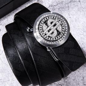 img 1 attached to 💎 Rhinestone Dollar Automatic Men's Accessories with a Trendy Ratchet Fashion