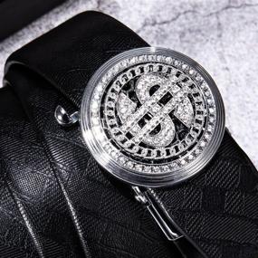 img 2 attached to 💎 Rhinestone Dollar Automatic Men's Accessories with a Trendy Ratchet Fashion