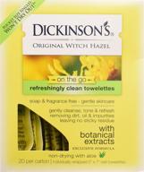 🍃 dickinsons original witch hazel oil control towelettes, set of 3 packs, 20 count each logo