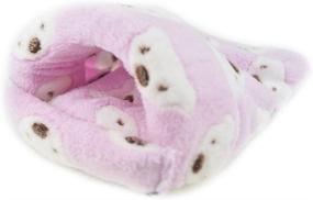 img 1 attached to 🐭 Winter Warm Fleece Rat Hamster House Bed – Small Pet Squirrel Chinchilla Rabbit Guinea Pig Bed House Cage Nest with Hamster Accessories