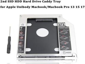 img 3 attached to 📀 OSGEAR 9.5mm SATA HDD SSD Replacement Caddy for Apple Unibody A1278 A1286 A1297 Pro 13'' 15'' 17'' 2008-2012 - BD DVD CD RW Blu Ray ROM ODD Bay Tray Adapter