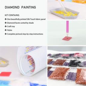 img 2 attached to 5D Diamond Painting Kit for Adults - Diamond Art Paint by Numbers: Two Dragonflies - Paint with Diamonds Gem Painting Kit - I Believe There are Angels Among Us - 13.7×13.7 Inch