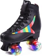 👟 flash wheels roller skates for women - stylish indoor outdoor skates logo