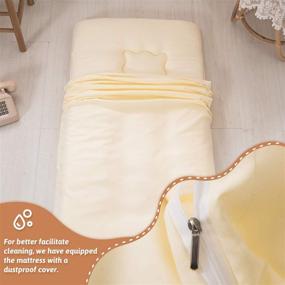 img 1 attached to 🛏️ YOSHOOT Portable Toddler Mattress: Convenient Foldable Kids' Bed for Home Storage