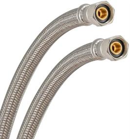img 3 attached to 🚰 48078 Eastman Braided Stainless Steel Faucet Connector, 3/8" Comp, 36" Length, No-Leak Design