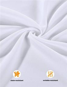 img 1 attached to 🍽️ Premium Cieltown Polyester Cloth Napkins Set of 12 - Washable Fabric, Ideal for Weddings, Parties, Holiday Dinners - 17 x 17-Inch, White