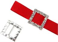 💎 pack of 35 adorable square rhinestone buckle ribbon sliders for wedding gift wrapping and supplies logo