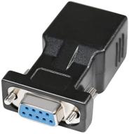🔌 dtech db9 to rj45 serial adapter - rs232 female to rj45 female ethernet converter | compatible with standard 9 pin rs-232 devices | enhanced seo logo